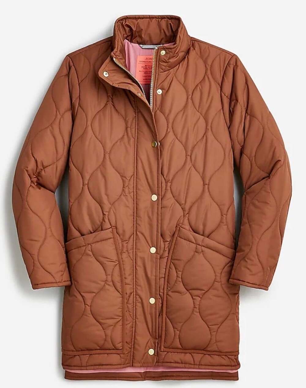 J. Crew Quilted Cocoon Puffer Jacket Nutmeg Size XL